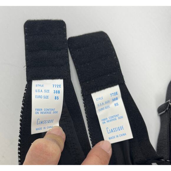 Classique NWoT Wireless Pocket Bra 38B 772E Post Mastectomy Surgery Black - Picture 5 of 6